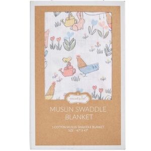 Mud Pie Whimsical Farm Animal Print Blanket